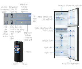 Tủ lạnh Beko Inverter 375 lít RDNT401I50VHFSU 2023
