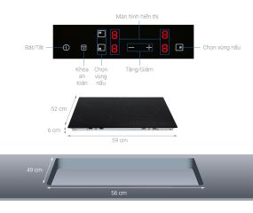 Bếp từ 3 vùng nấu lắp âm Electrolux E6203IOK - Romania