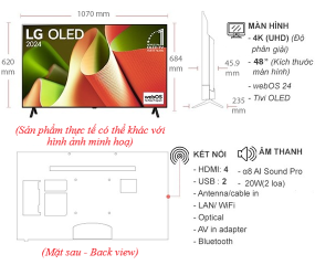 Smart Tivi OLED LG 4K 48 inch 48B4PSA 2024