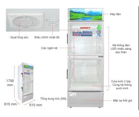 Tủ mát Sanaky 290 lít VH-358WL