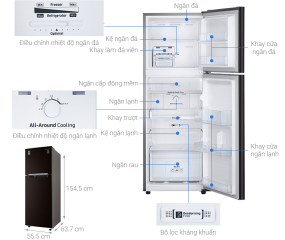 Tủ lạnh Samsung Inverter 236 lít RT22M4032BY/SV