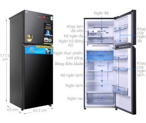 Tủ lạnh Panasonic Inverter 366 lít NR-TL381VGMV