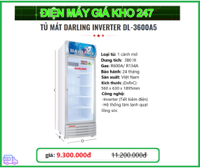 Tủ mát Darling Inverter DL-3600A5 - ORDER