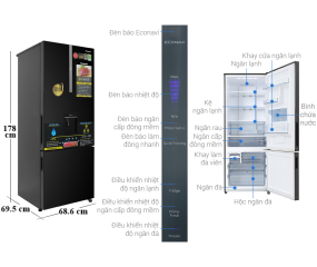 Tủ lạnh Panasonic Inverter 417 lít NR-BX471GPKV