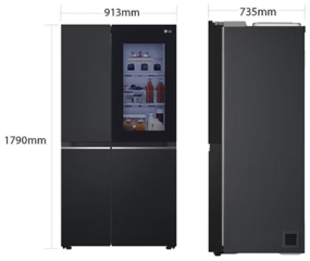 Tủ lạnh LG Inverter 655 lít Side By Side InstaView GR-V257BL 2023