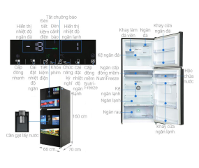 Tủ lạnh Beko Inverter 340 lít RDNT371E50VZDHFSU 2023