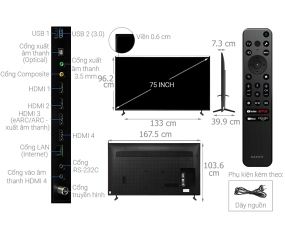 Google Tivi Sony 4K 75 Inch KD-75X80L