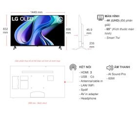 Smart Tivi OLED LG 4K 65 inch 65A3PSA 2023
