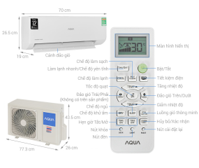 Máy lạnh AQUA Inverter 1 HP AQA-RV10QA2 2024