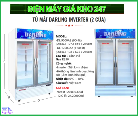 TỦ MÁT DARLING INVERTER (2 cửa)