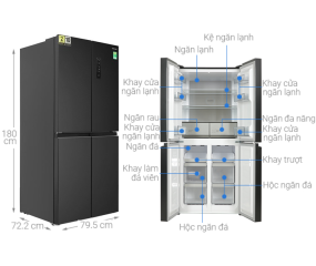 Tủ lạnh Hitachi Inverter 466 lít Multi Door HR4N7522DSDXVN
