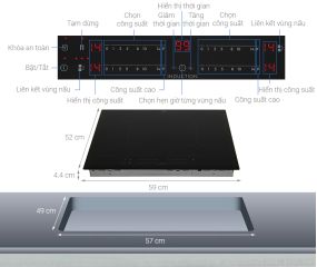 Bếp từ 4 vùng nấu lắp âm Electrolux EIV644 - ĐỨC