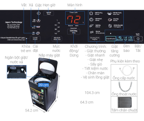 Máy giặt Panasonic 10 Kg NA-F100A9BRV