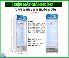 TỦ MÁT DARLING DÒNG THƯỜNG (1 cửa) 