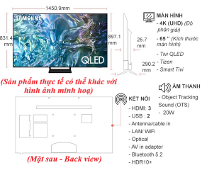 Smart Tivi QLED Samsung 4K 65 inch QA65Q60D 2024