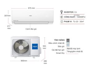 Máy lạnh AQUA Inverter 2 HP AQA-RV18QE 2024