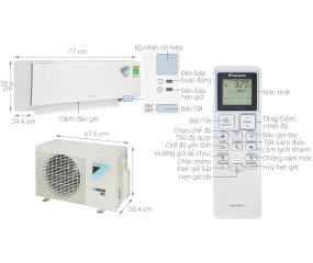 Máy lạnh Daikin Inverter 1.5 HP ATKB35YVMV