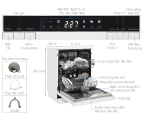 Máy rửa chén độc lập Galanz GR12462T