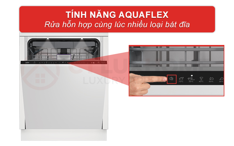 MÁY RỬA BÁT ÂM TỦ BEKO BDIN386E4AD - 16 BỘ 4