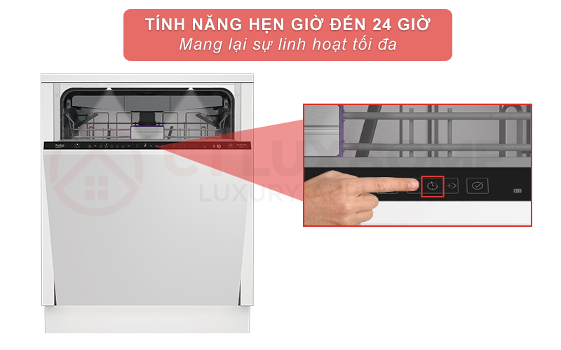 MÁY RỬA BÁT ÂM TỦ BEKO BDIN386E4AD - 16 BỘ 8