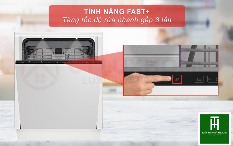 MÁY RỬA BÁT ÂM TỦ BEKO BDIN386E4AD - 16 BỘ 9