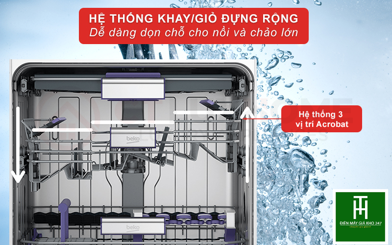 MÁY RỬA BÁT ÂM TỦ BEKO BDIN386E4AD - 16 BỘ 14